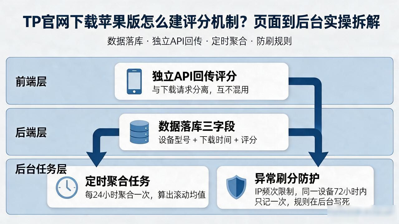 TP官网下载苹果版怎么建评分机制？页面到后台实操拆解