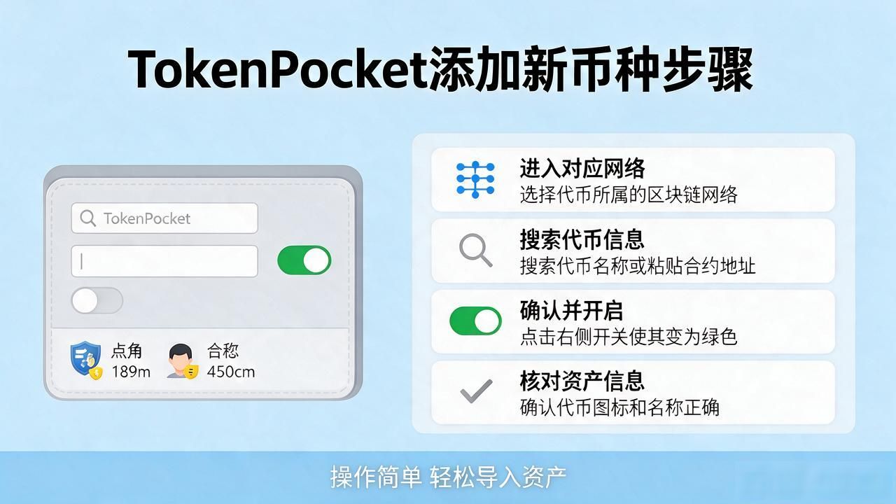 TokenPocket怎么添加新币种？手把手教你导入资产