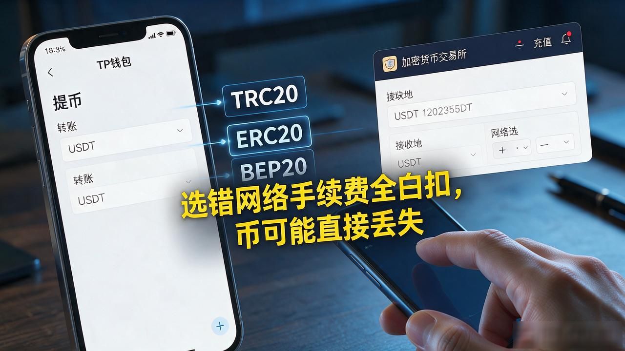 TP钱包提币到交易所怎么操作，网络选错了手续费全白扣