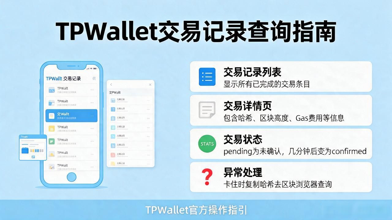 TPWallet怎么查交易记录？打开这个页面就一目了然