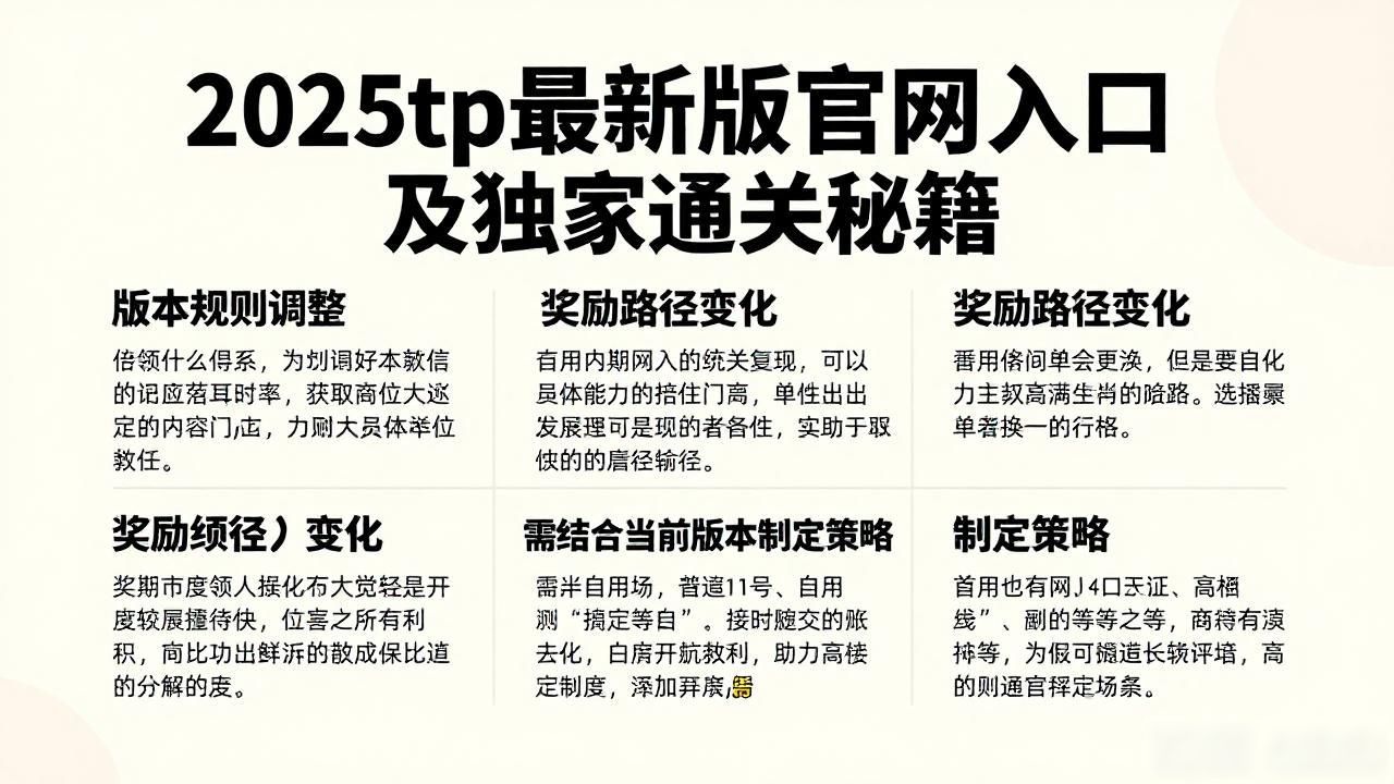 2025tp平台版本更新 新手导航图 官方渠道安全确认_6. 向2025tp官网最新版本进军,获取独家攻略