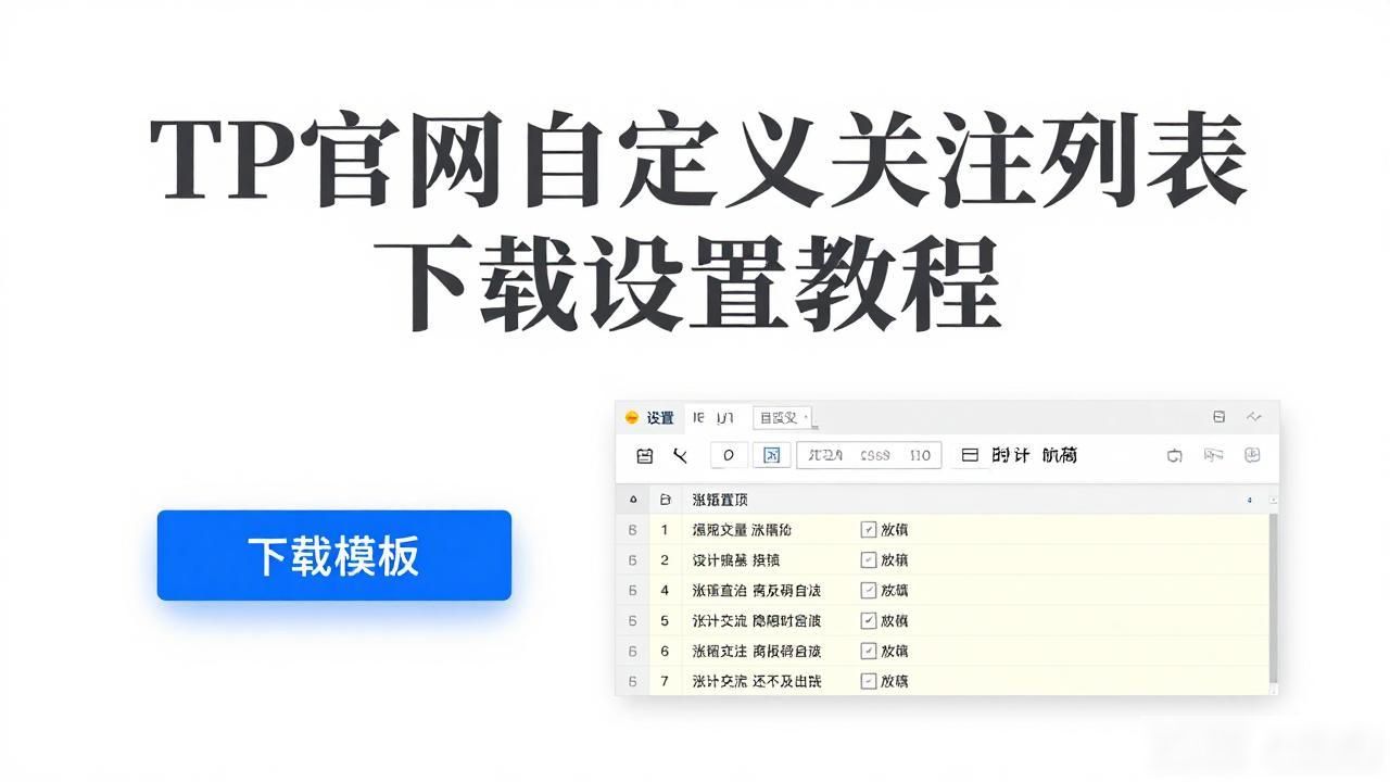 如何通过tp官方网站下载设置自定义的投资项目关注列表？_自定义关注列表_投资工具下载模板